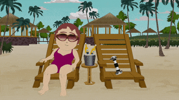 beach sitting GIF by South Park 