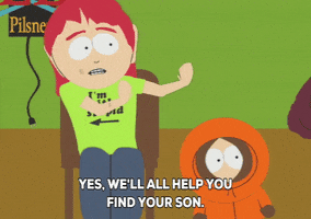 looking over kenny mccormick GIF by South Park 