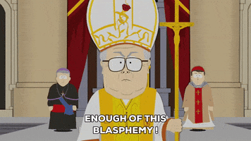 angry pope GIF by South Park 