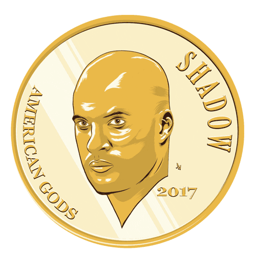 justharm wednesday coin shadow american gods Sticker