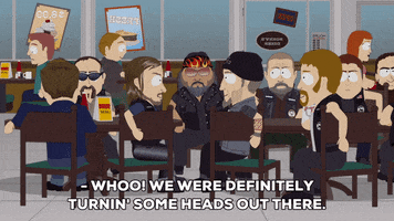 bar bikers GIF by South Park 