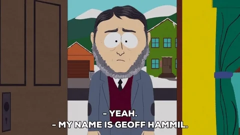 geoff hammil talking GIF by South Park