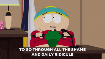 eric cartman shame GIF by South Park 