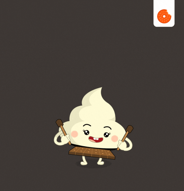 yum-yum-videos animation dancing tacos cream GIF