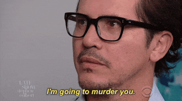 john leguizamo im going to murder you GIF by The Late Show With Stephen Colbert