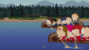 competition kayaking GIF by South Park 