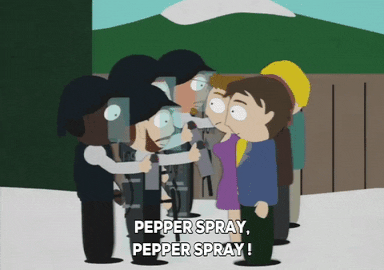 Pepper-sprayed meme gif