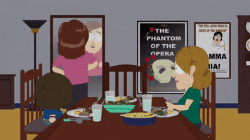 anger dining room GIF by South Park 