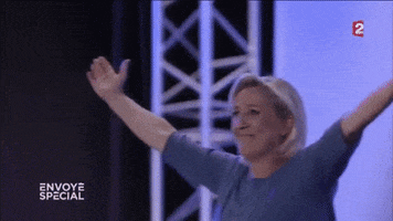 marine le pen meeting GIF by franceinfo