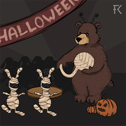 FKdesign funny cute party animation GIF