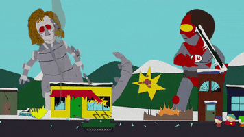 fight robot GIF by South Park 