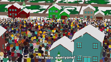 crowd cheers GIF by South Park 