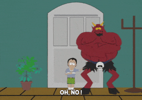 scared devil GIF by South Park 