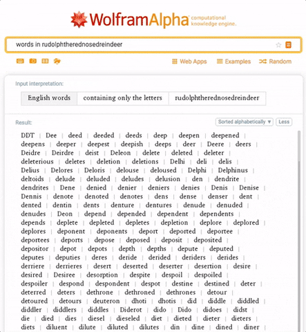 Rudolph The Red Nosed Reindeer Words GIF by Wolfram Research