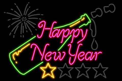 Happy New Year Celebration GIF by GIPHY Studios Originals