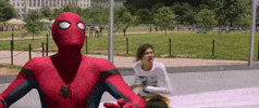pointing watching GIF by Spider-Man