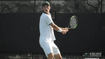 men's tennis GIF by GreenWave