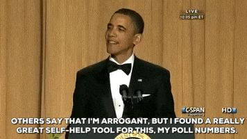 barack obama others say that i'm arrogant but i found a really great self help tool GIF by Obama