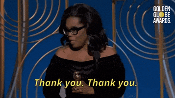 oprah winfrey thank you GIF by Golden Globes