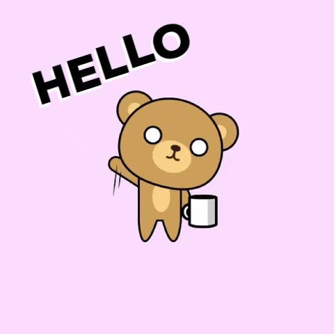 Coffee Hello GIF by Posh Bear - Find & Share on GIPHY