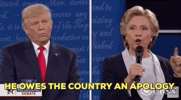 Presidential Debate Apology GIF by Election 2016