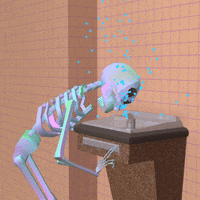 Water Skeleton GIF by jjjjjohn