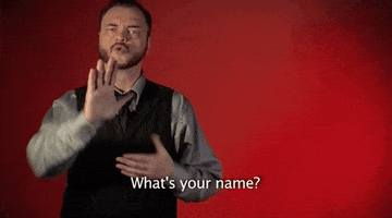 whats your name GIF by Sign with Robert