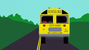 bus at night GIF by South Park 