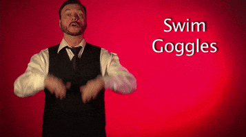 sign language swim goggles GIF by Sign with Robert