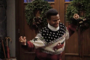 LJ_s christmas morning carlton dance GIF