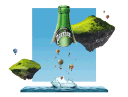 earth fly GIF by Perrier