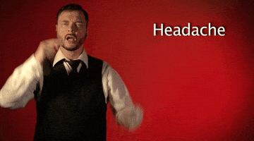 Sign Language Headache GIF by Sign with Robert