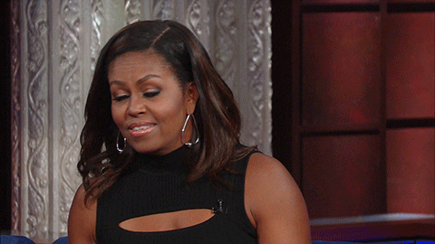 Michelle Obama Wtf GIF by The Late Show With Stephen Colbert - Find & Share on GIPHY