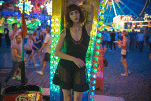 jankruck girl 90s model neon GIF