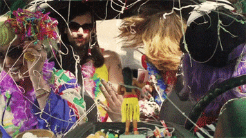 road trip silly string GIF by Tacocat