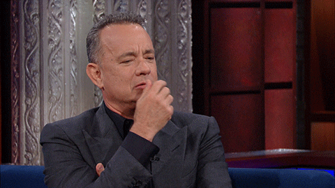 think tom hanks GIF by The Late Show With Stephen Colbert