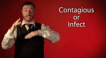 contagious or infect sign language GIF by Sign with Robert