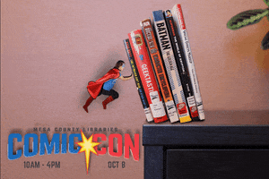 shanachiecarroll library comic con GIF