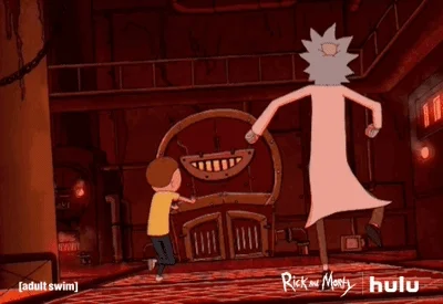 scared rick and morty GIF