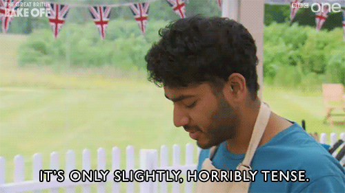 Great British Bake Off GIF: "It's only slightly horribly tense."