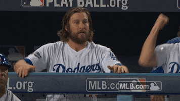 excited los angeles dodgers GIF by MLB