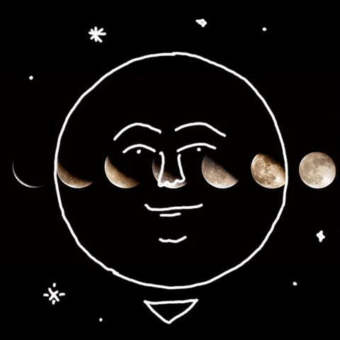 Moon Cycle GIF by zapatoverde