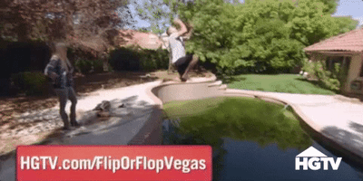flip or flop vegas cannonball GIF