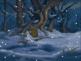 vd snih snow medvidek pu winnie pooh GIF