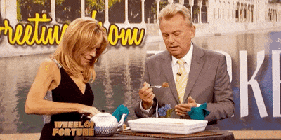 pat sajak eating GIF by Wheel of Fortune