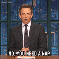 Seth Meyers Nap GIF by Late Night with Seth Meyers