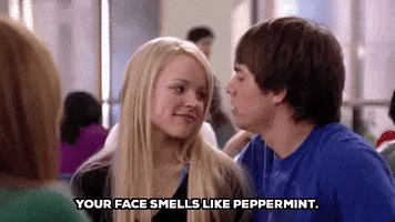 mean girls your face smells like peppermint GIF