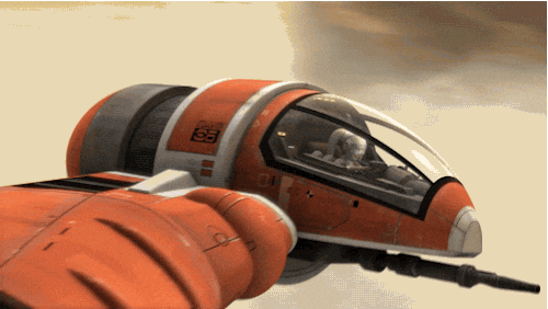 Star Wars flying star wars rebels hera b-wing GIF