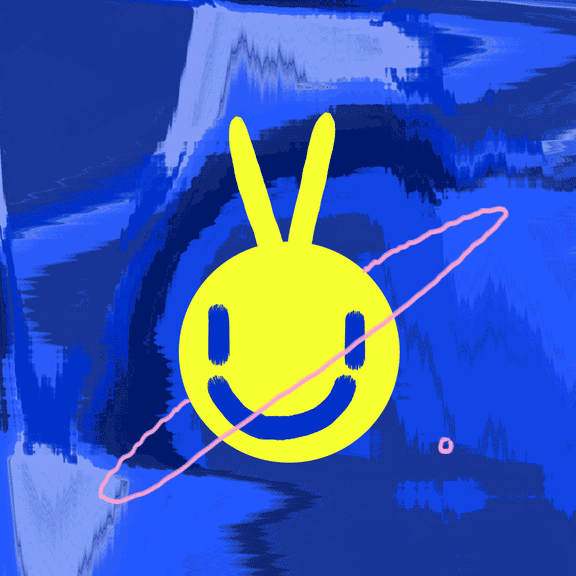 CYAN_SPACE peace alien smiley GIF