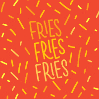 Happy French Fries GIF by Denyse®